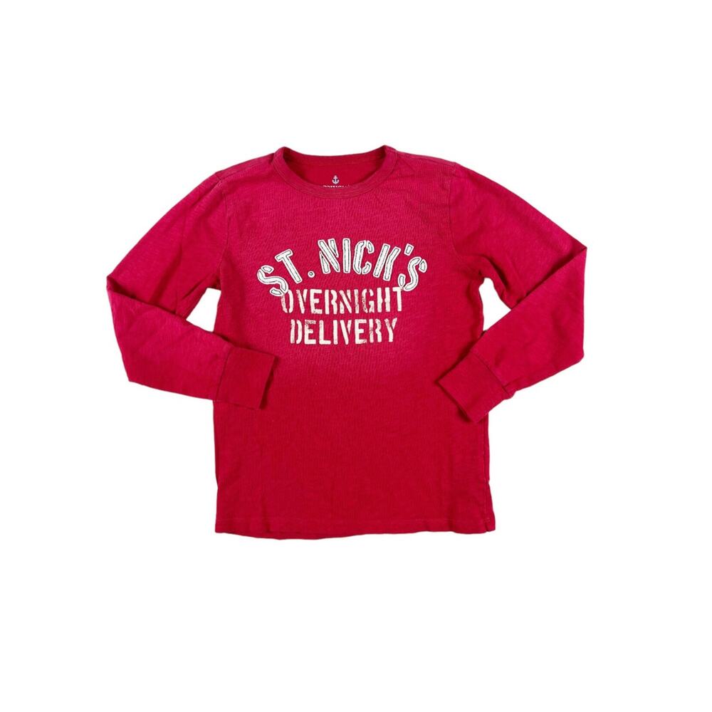 Crewcuts St. Nick’s Overnight Delivery Christmas Tee Red Size Medium 8-9